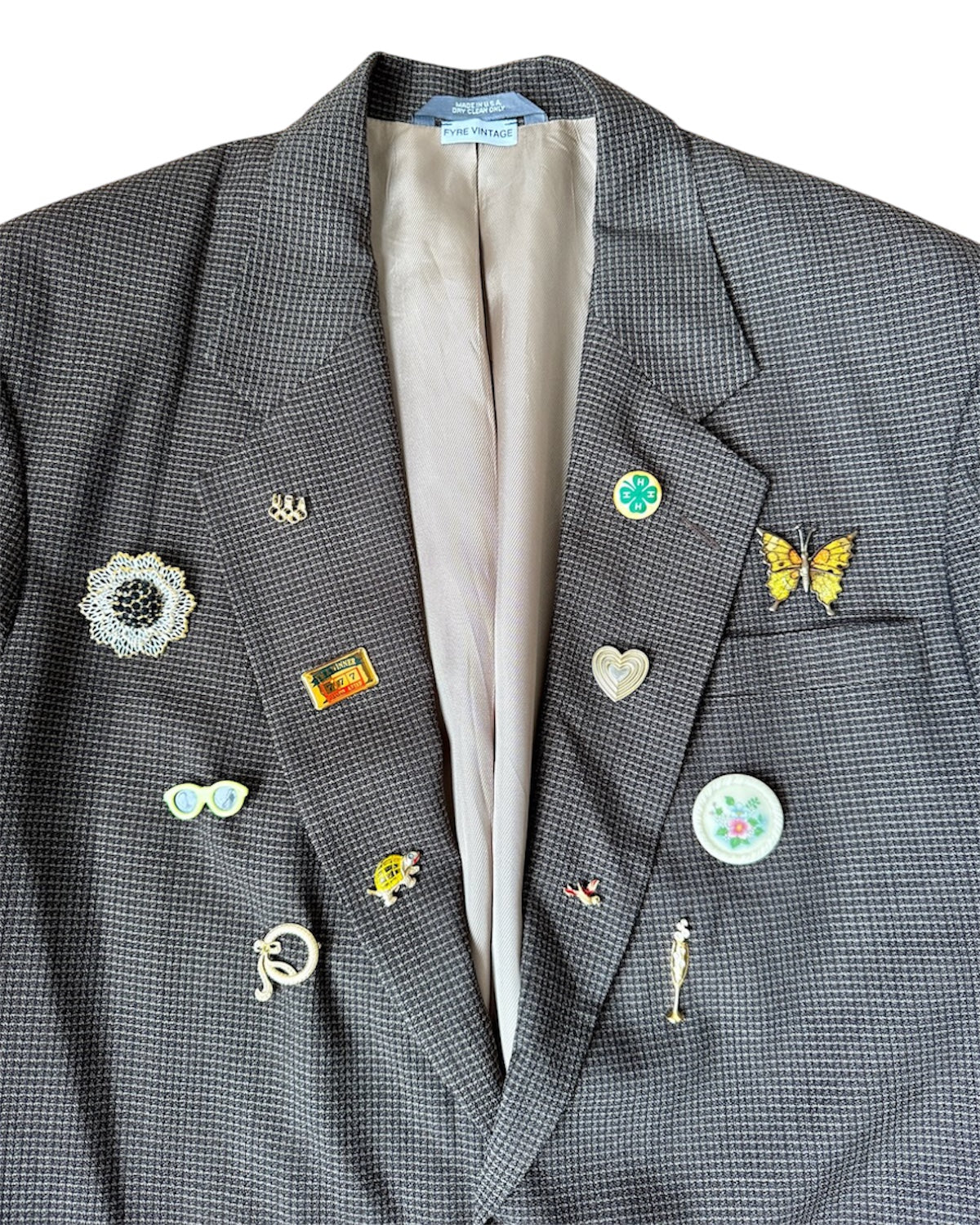 Vintage Rework Brooch Blazer 2