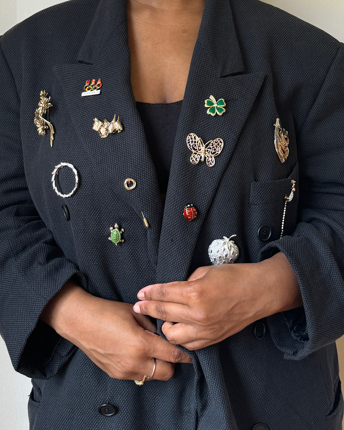 Vintage Rework Broach Armani Blazer