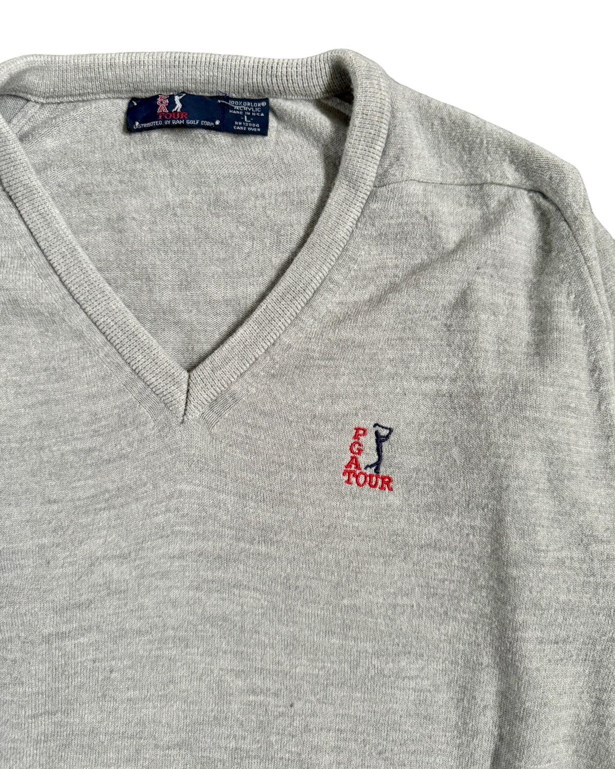 Vintage PGA Tour Grandpa Sweater - Gray (L)