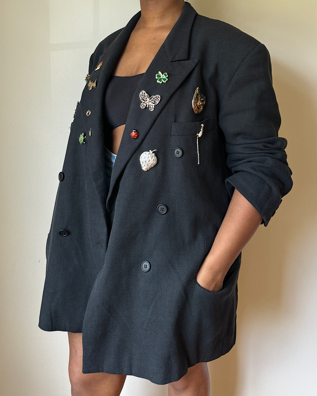 Vintage Rework Broach Armani Blazer