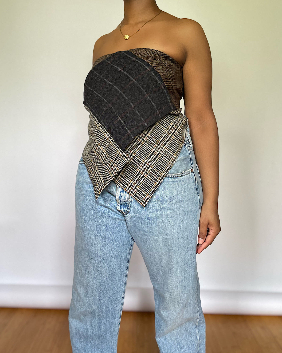 Vintage Upcycled Patchwork Triangle Top