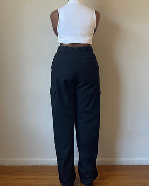Vintage Black Cargo Pants (32)