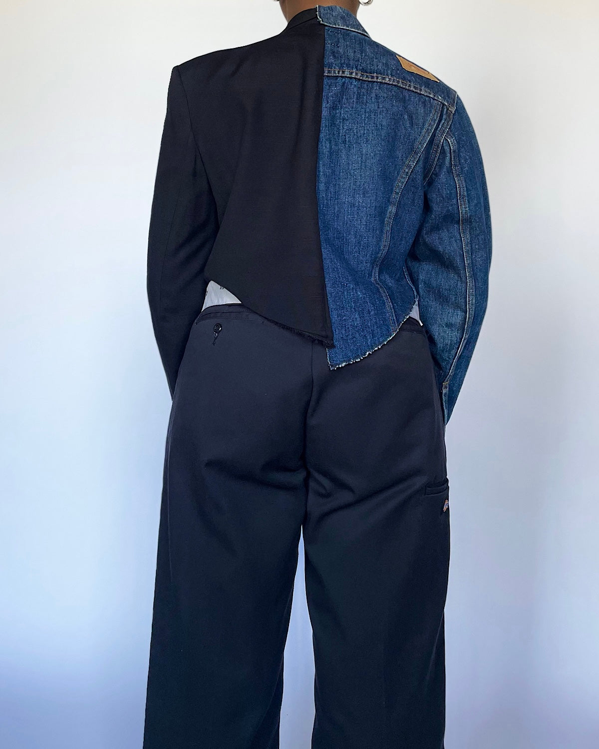 Vintage Split Levi's Denim Jacket/Blazer - Black 2 (XS/S)