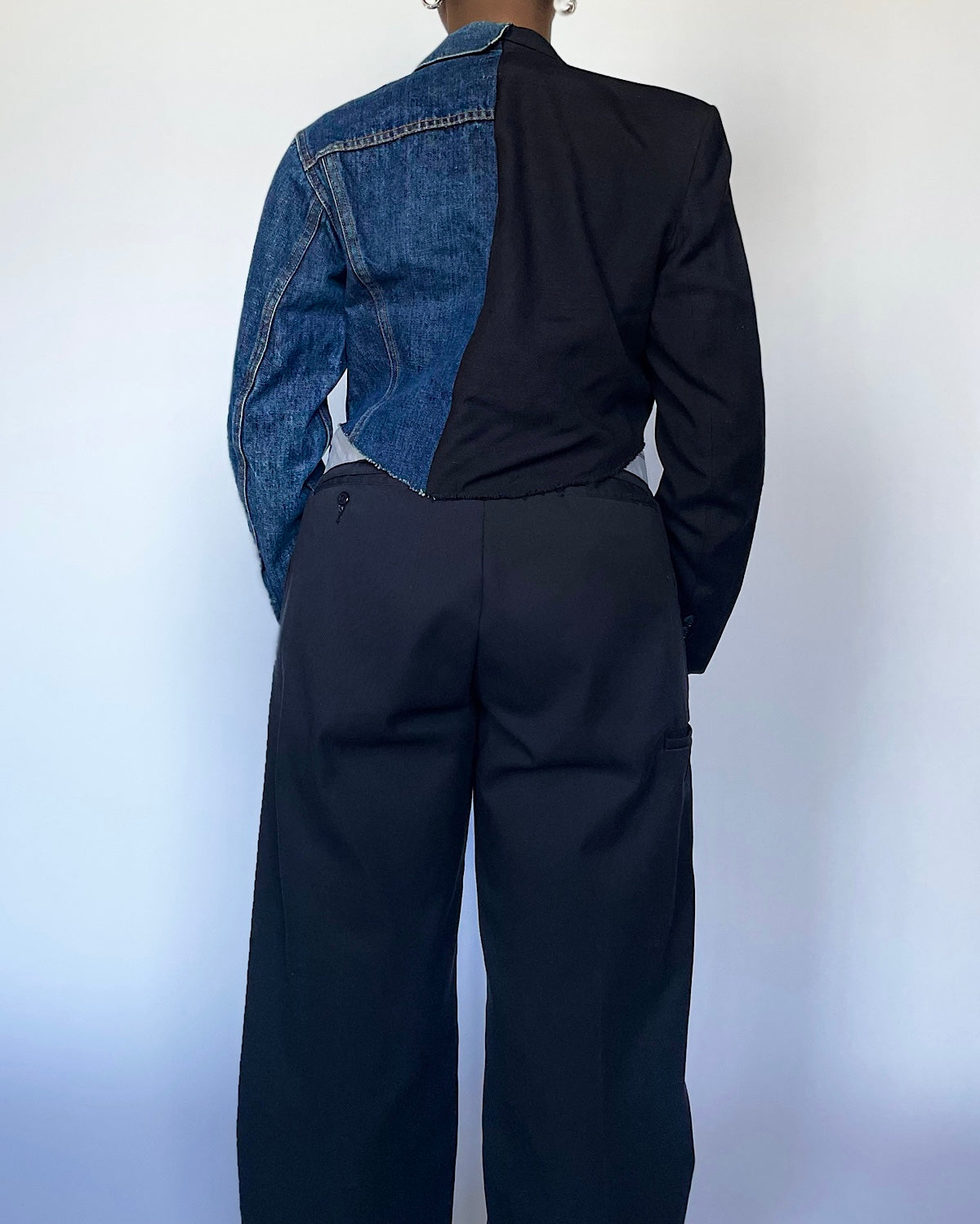 Vintage Split Levi's Denim Jacket/Blazer - Black 1 (XS/S)
