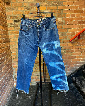 Vintage Levi's 501 Bleached Mom Jeans (29)