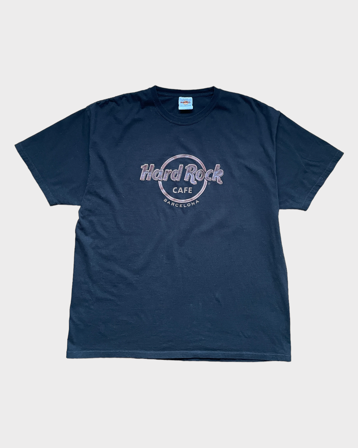Hard Rock Leather Stitch Black Dad T-Shirt (XL)