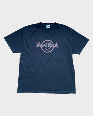 Hard Rock Leather Stitch Black Dad T-Shirt (XL)