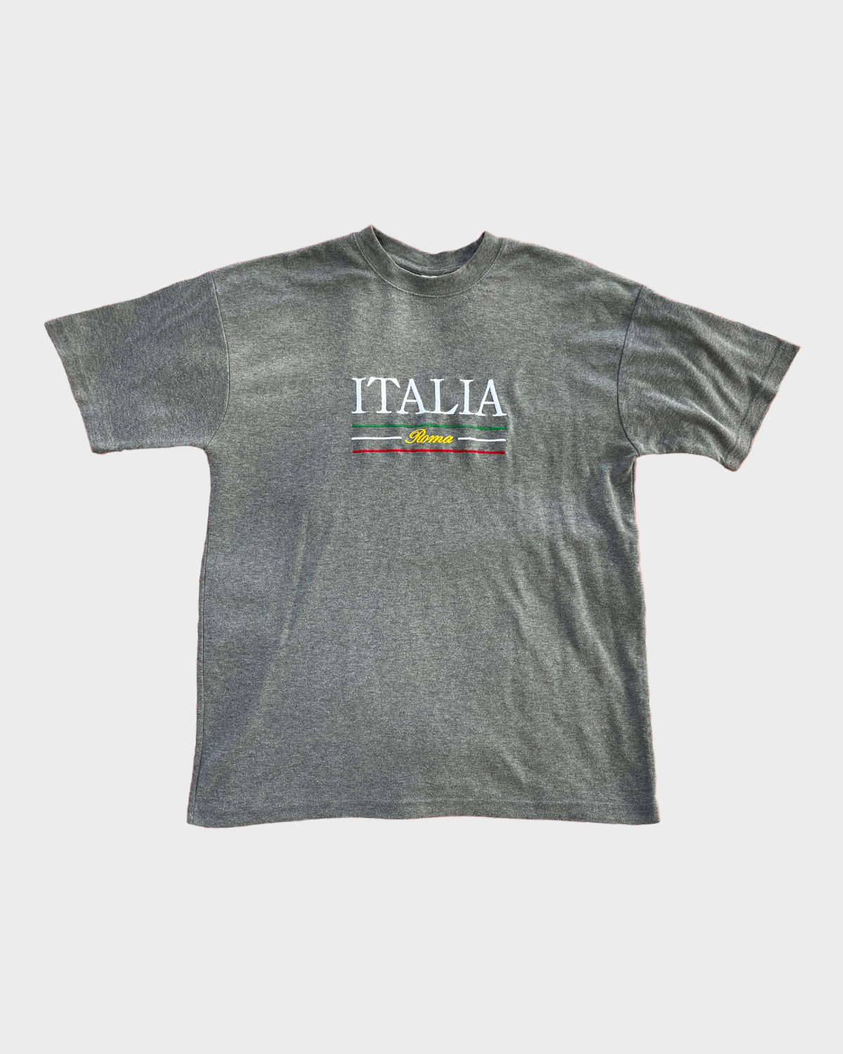 "Italia Roma" Italy Rome Dad T-Shirt Gray (XL)