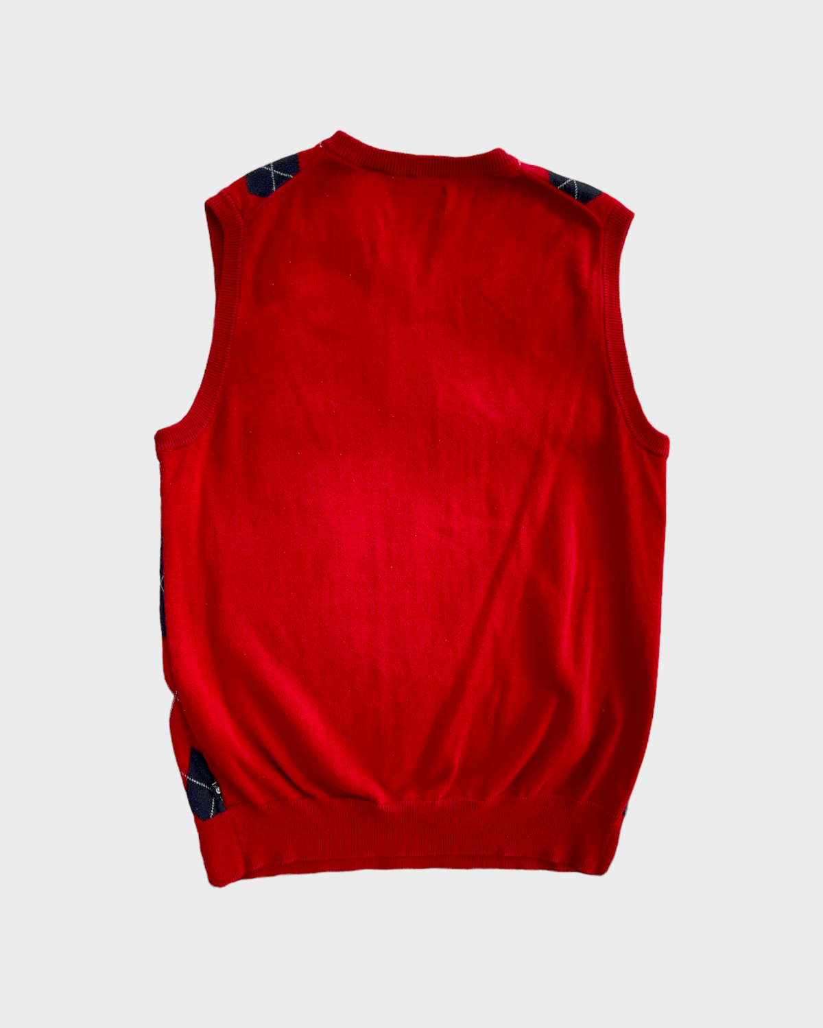 Chaps Red Argyle Grandpa Sweater Vest (S)