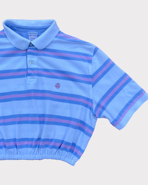 Reworked Multicolor Crop Brooks Brothers Polo (L/XL)