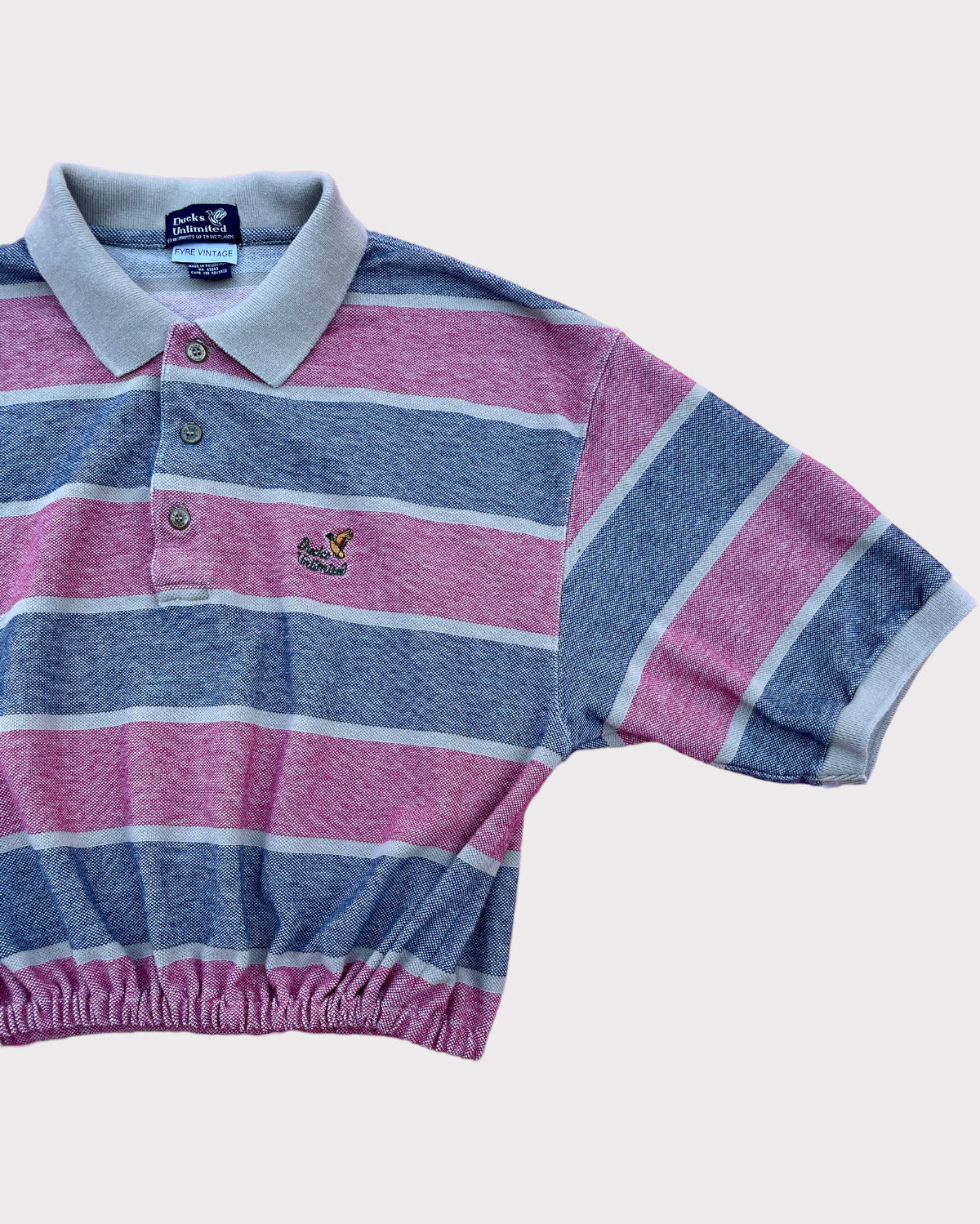 Reworked Multicolor Crop Duck Unlimited Polo (S-L)