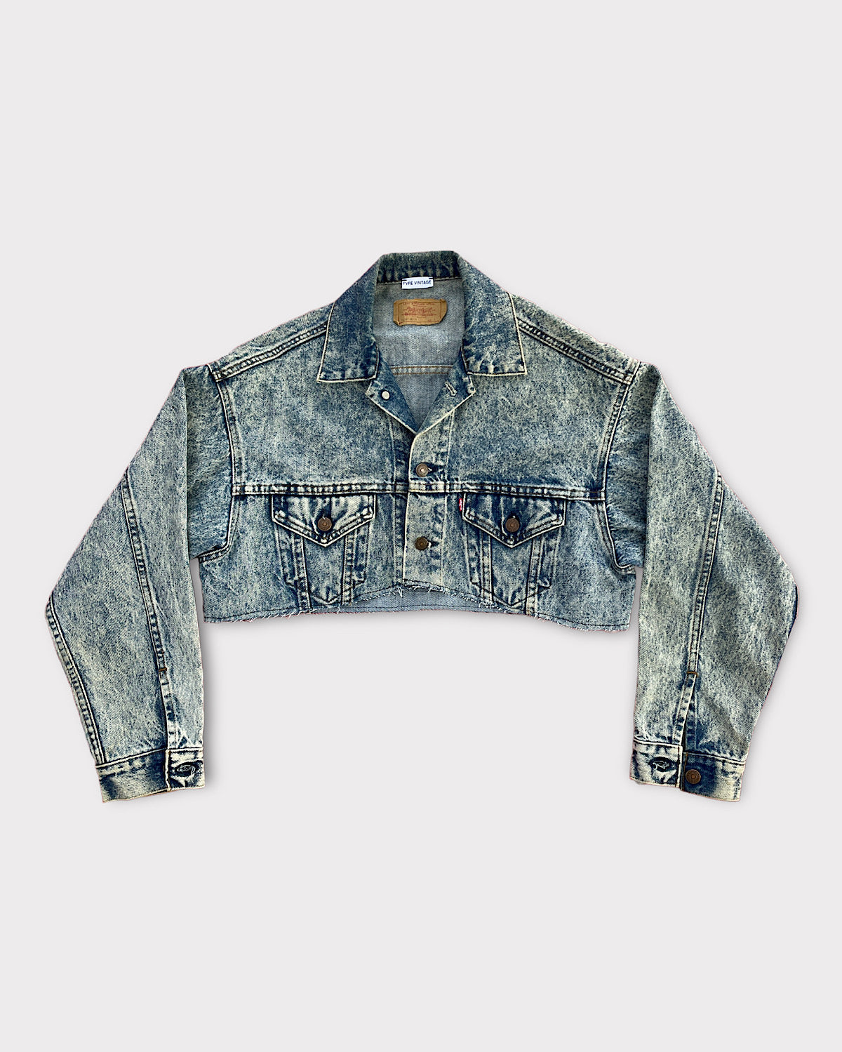 Vintage Rework Crop Levi's Acid Wash Denim Jacket (XS-M) – FYRE