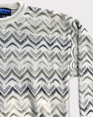 Vintage Jantzen Neutral Knit Grandpa Sweater (L)