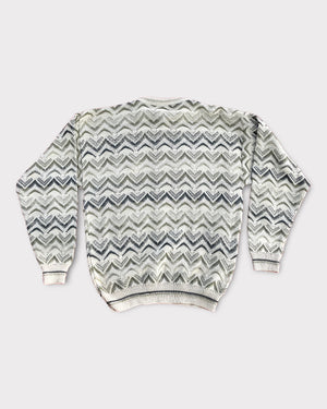 Vintage Jantzen Neutral Knit Grandpa Sweater (L)